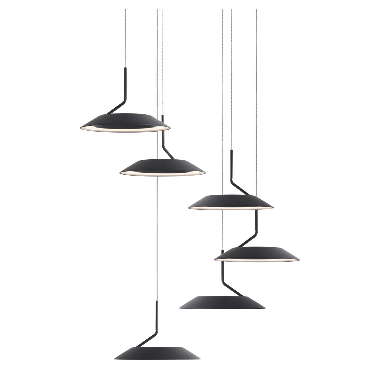 Koncept RYP-C6-SW-MTB Royyo LED 12 inch Matte black Pendant Ceiling Light